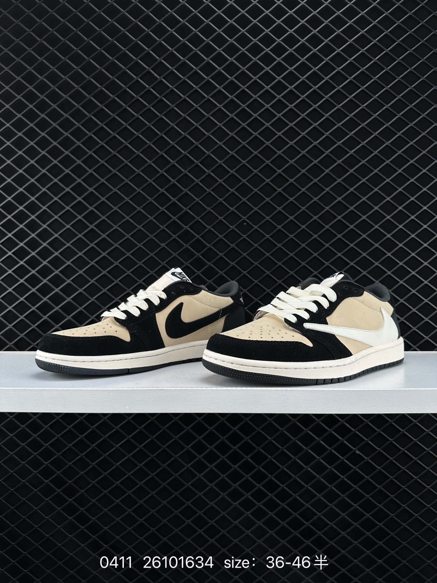 fragment design x Travis Scott x Nike Air Jordan 1 Low OG SP”Black/Green Toe“